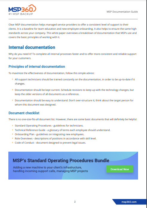MSP Documentation Guide preview 3