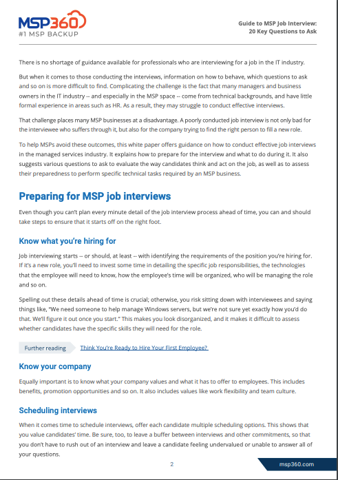 MSP Job Interview preview 3