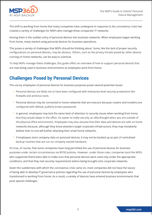 Personal Device Management preview 4