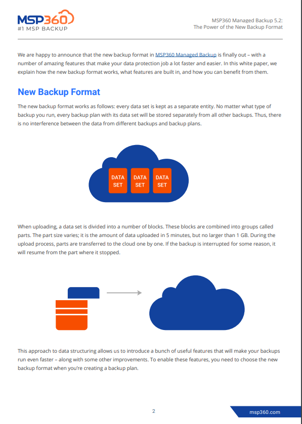 MSP360 Managed Backup 5.2: The Power of the New Backup Format