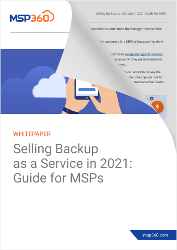 Selling Backup as a Service preview 2