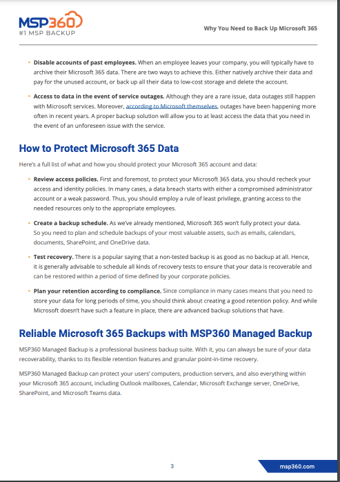 Why You Need to Back Up Microsoft 365 preview 4