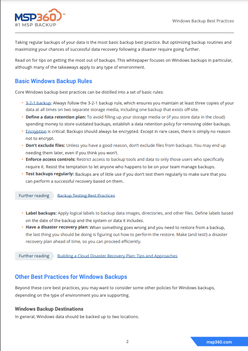 Windows Backup Best Practices preview 4